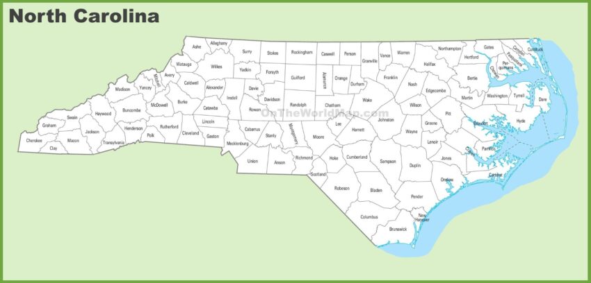 Printable Map North Carolina Unique North Carolina State Maps Usa