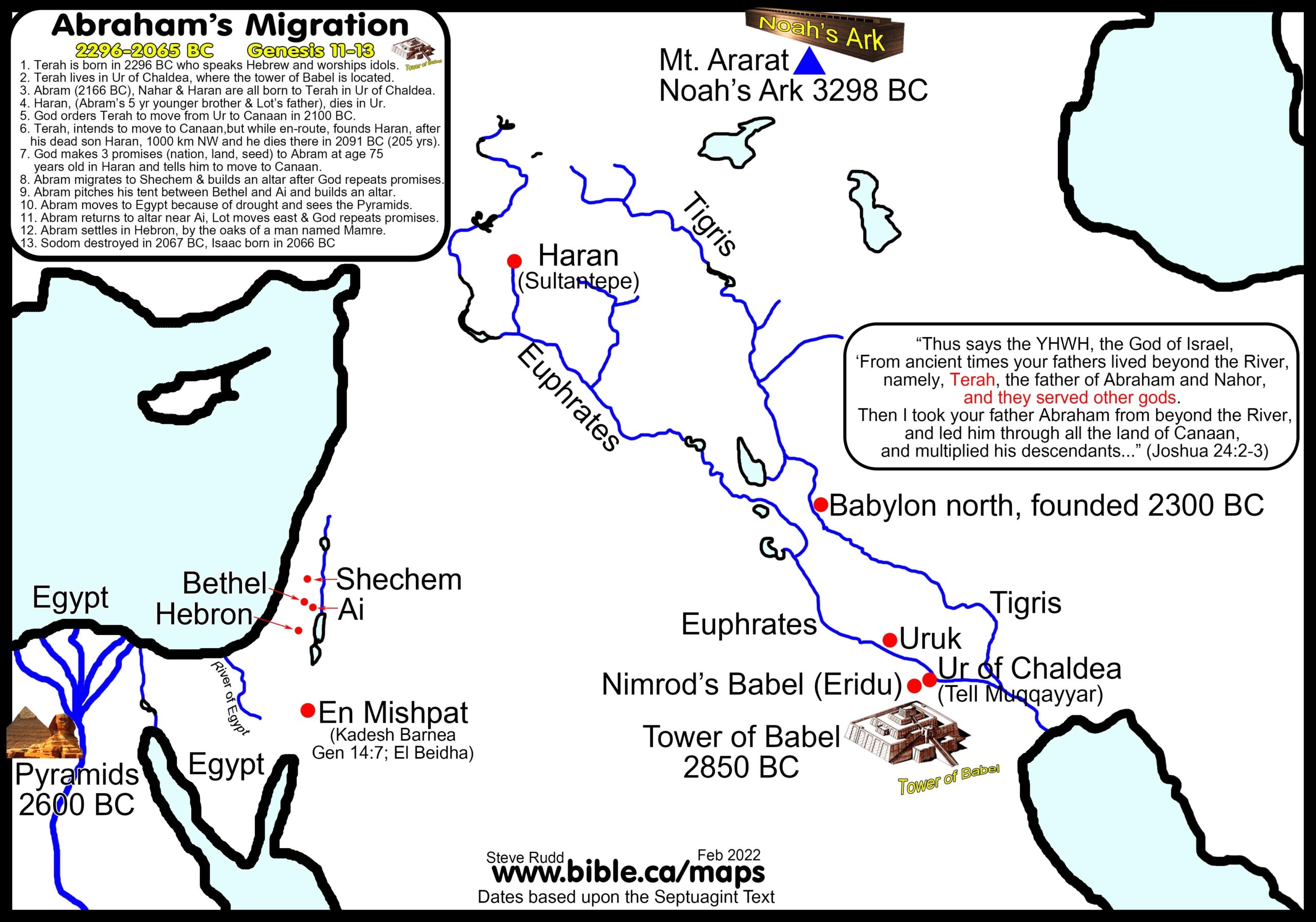 Printable Map Of Abraham 39 s Journey