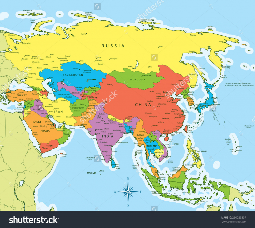 Printable Map Of Asia Countries Printable Map Of Asia Countries