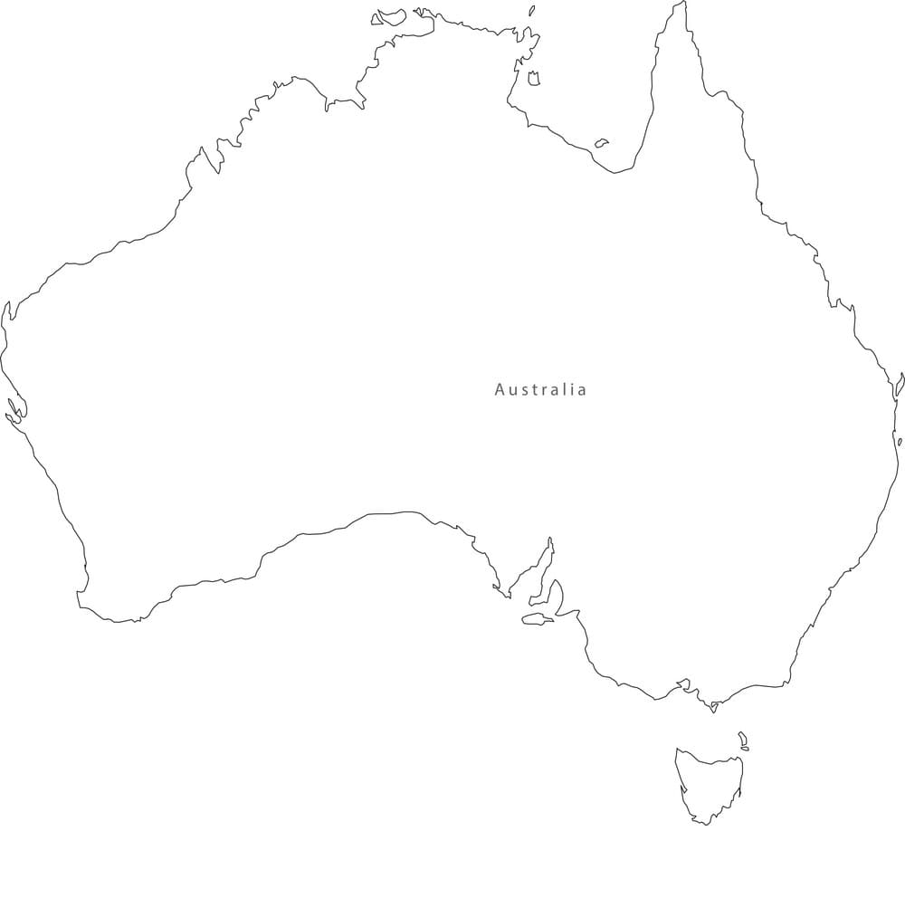 Printable Map Of Australia Free Download And Print For You 