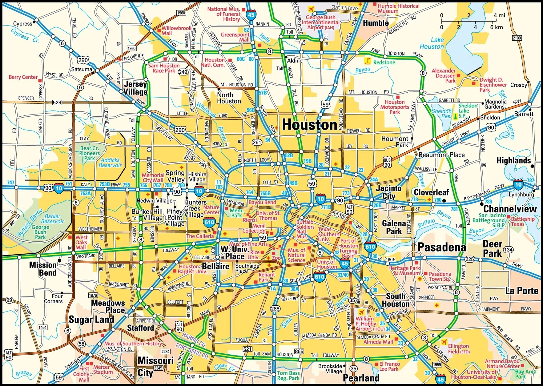 printable map of houston texas