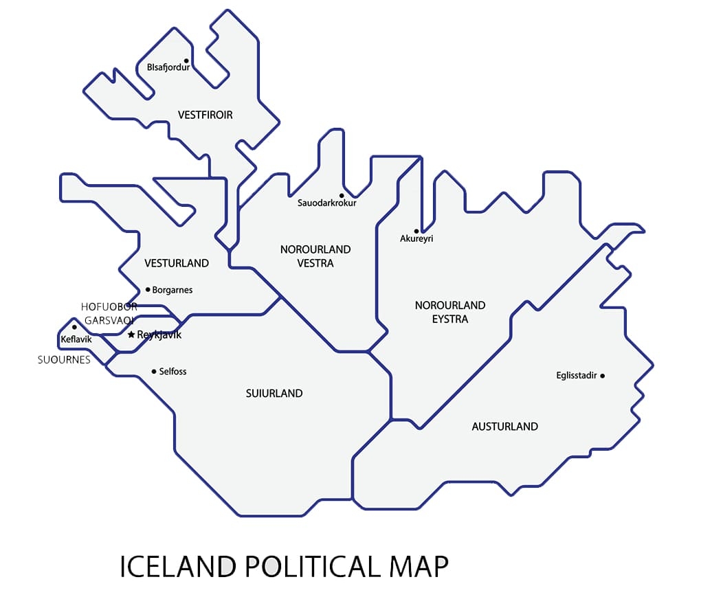 iceland map printable