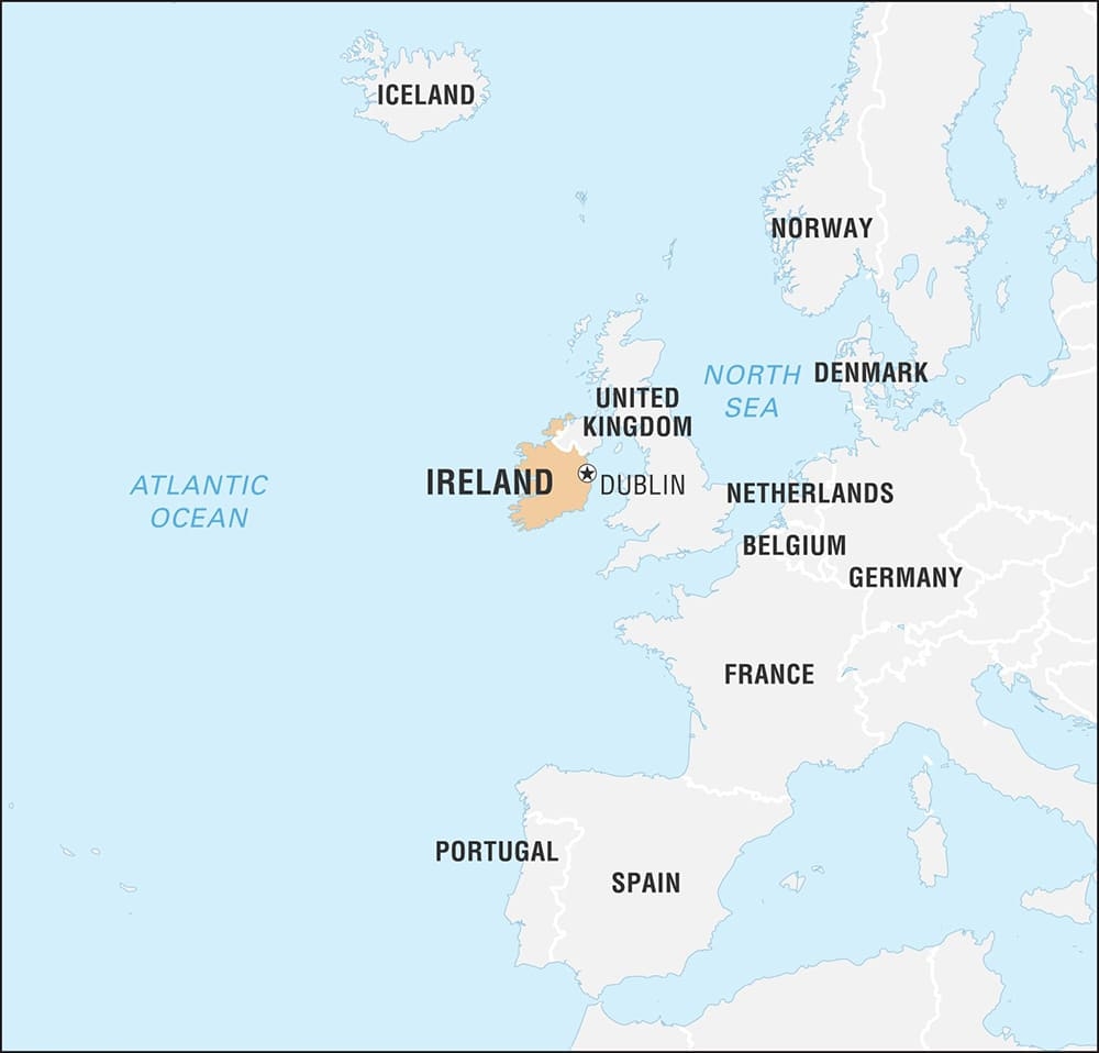 printable map of ireland