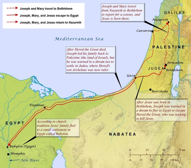 printable map of jesus travels