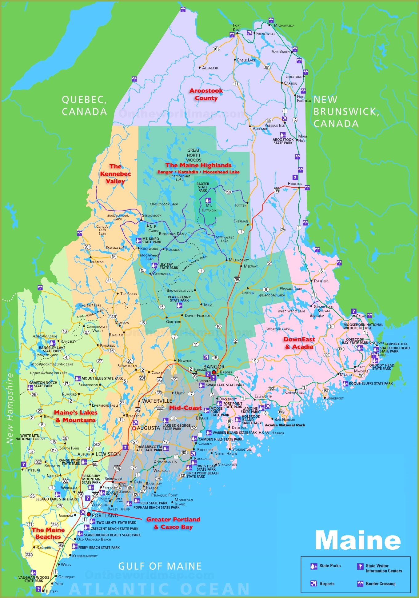 Printable Map Of Maine Coast