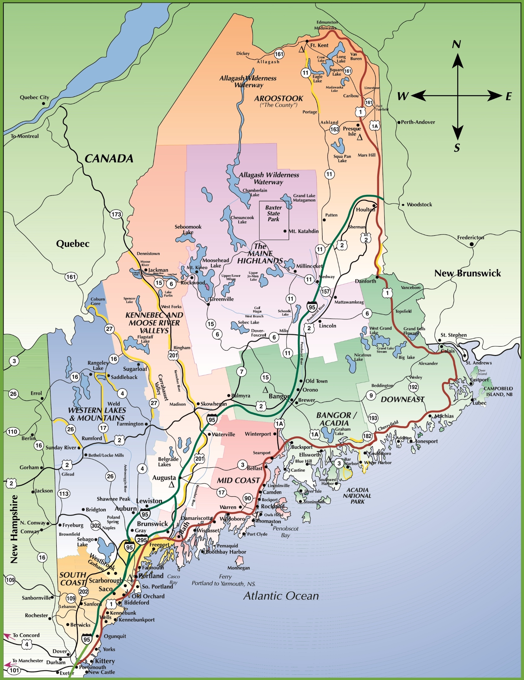 printable map of maine coast