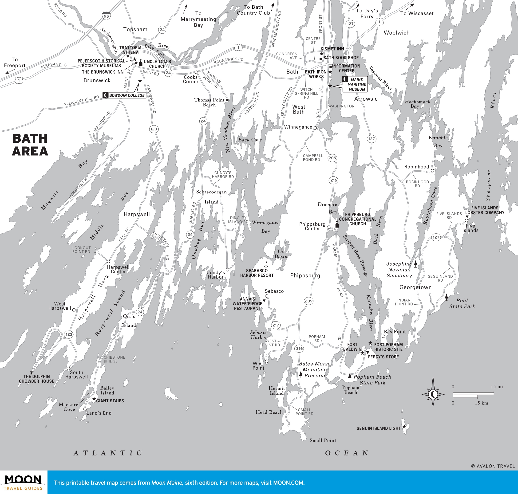 Printable Map Of Maine Lighthouses Printable Map Of Maine Lighthouses