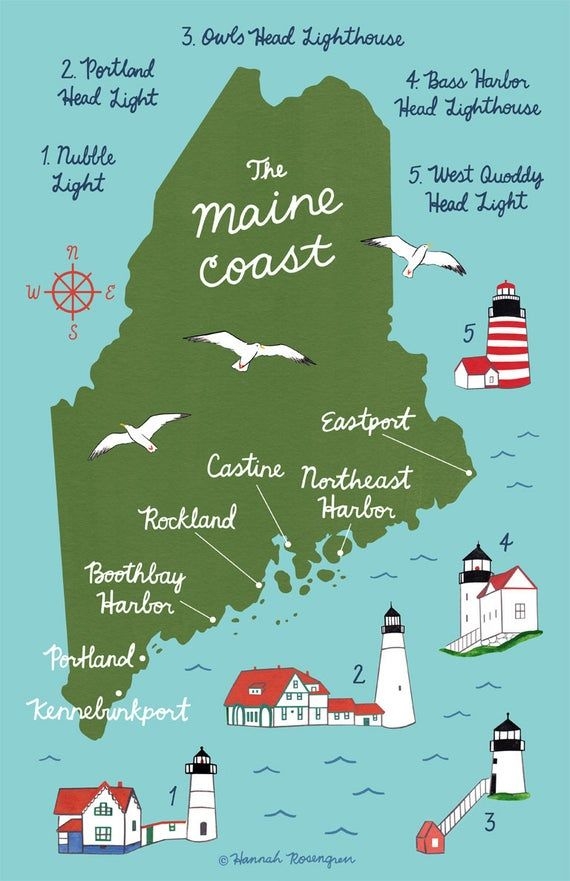 printable map of maine lighthouses printable map of maine lighthouses
