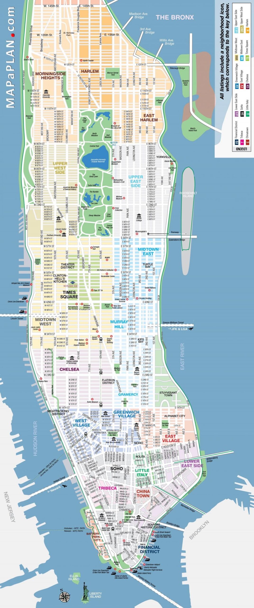 printable nyc map manhattan printable nyc map manhattan