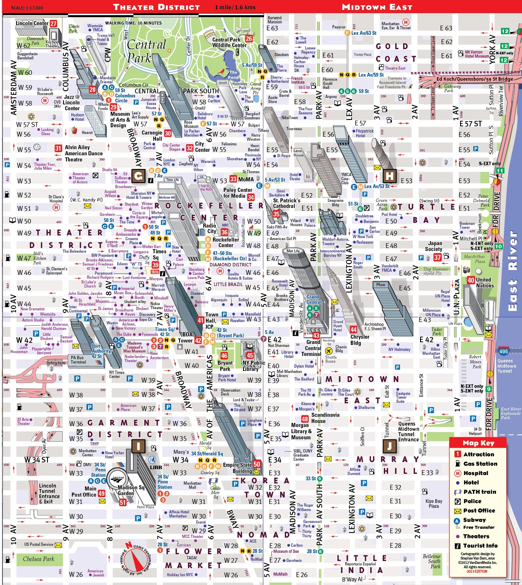 midtown manhattan map printable