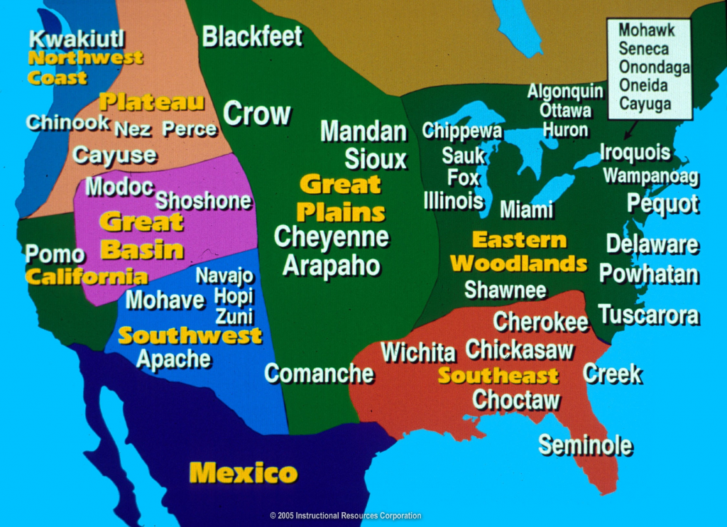 Printable Map Of Native American Tribes