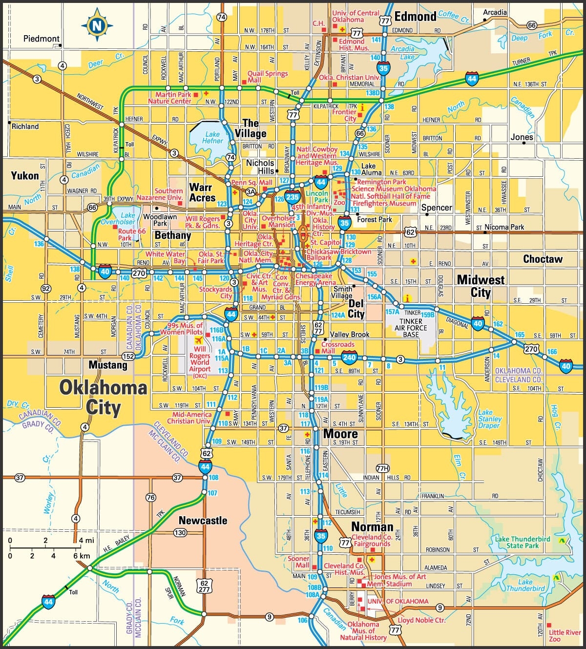 Printable Map Of Oklahoma City