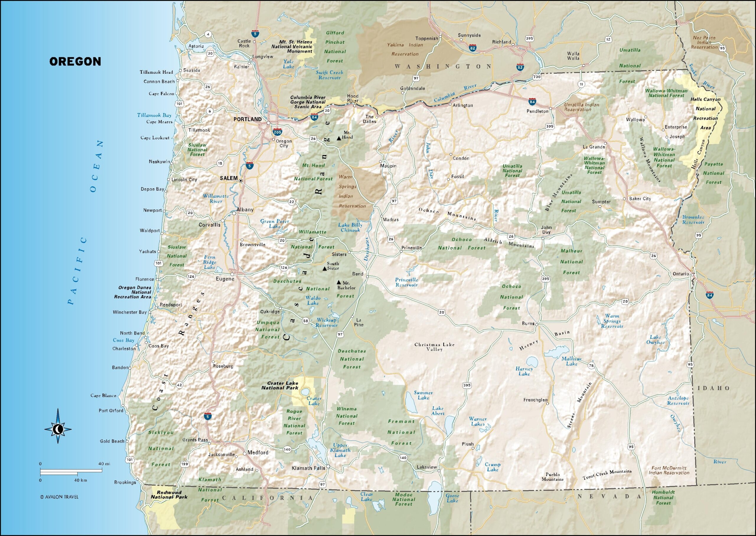 Printable Map Of Oregon Coast Printable Template Hub