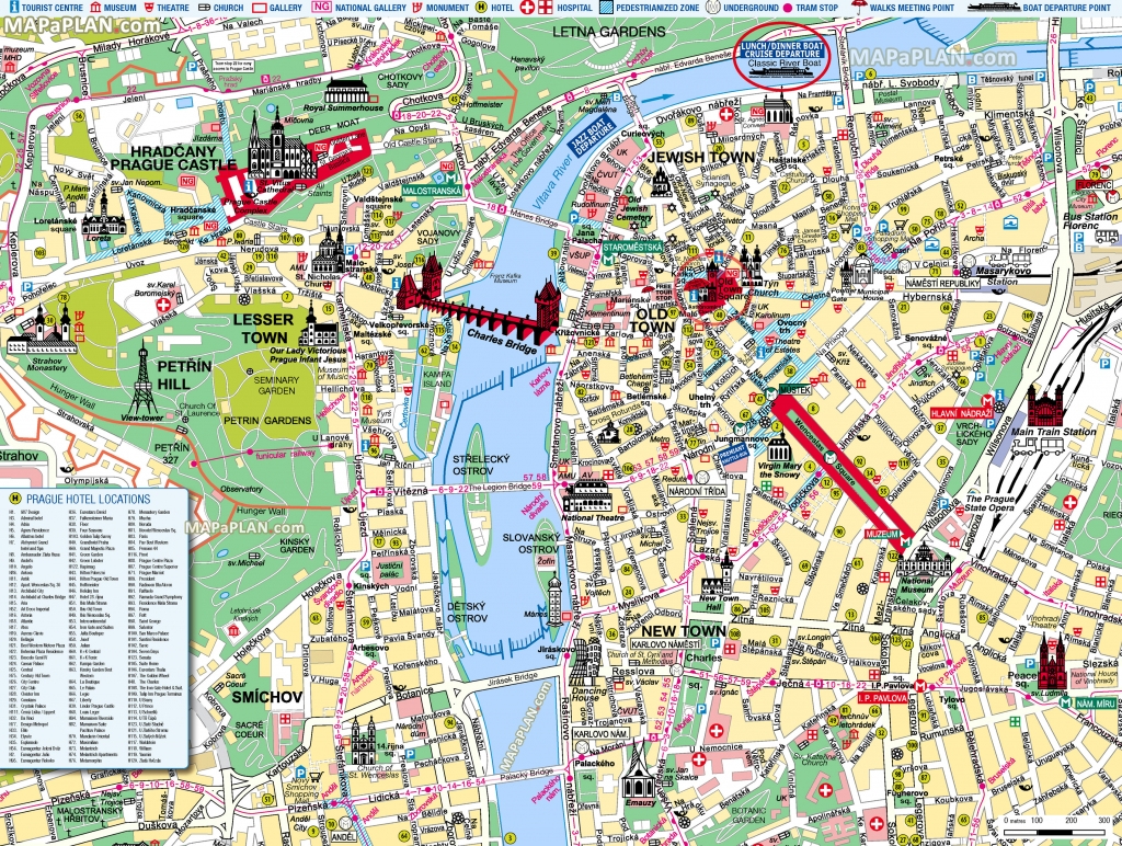 Printable Map Of Prague City Centre Printable Map Of Prague City Centre