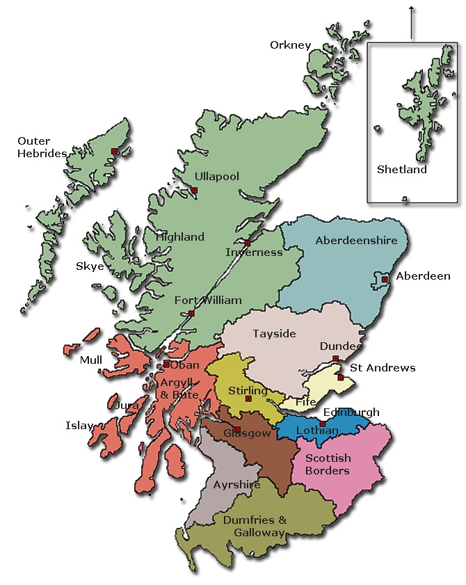 Printable Map Of Scotland Counties Printable Map Of Scotland Counties