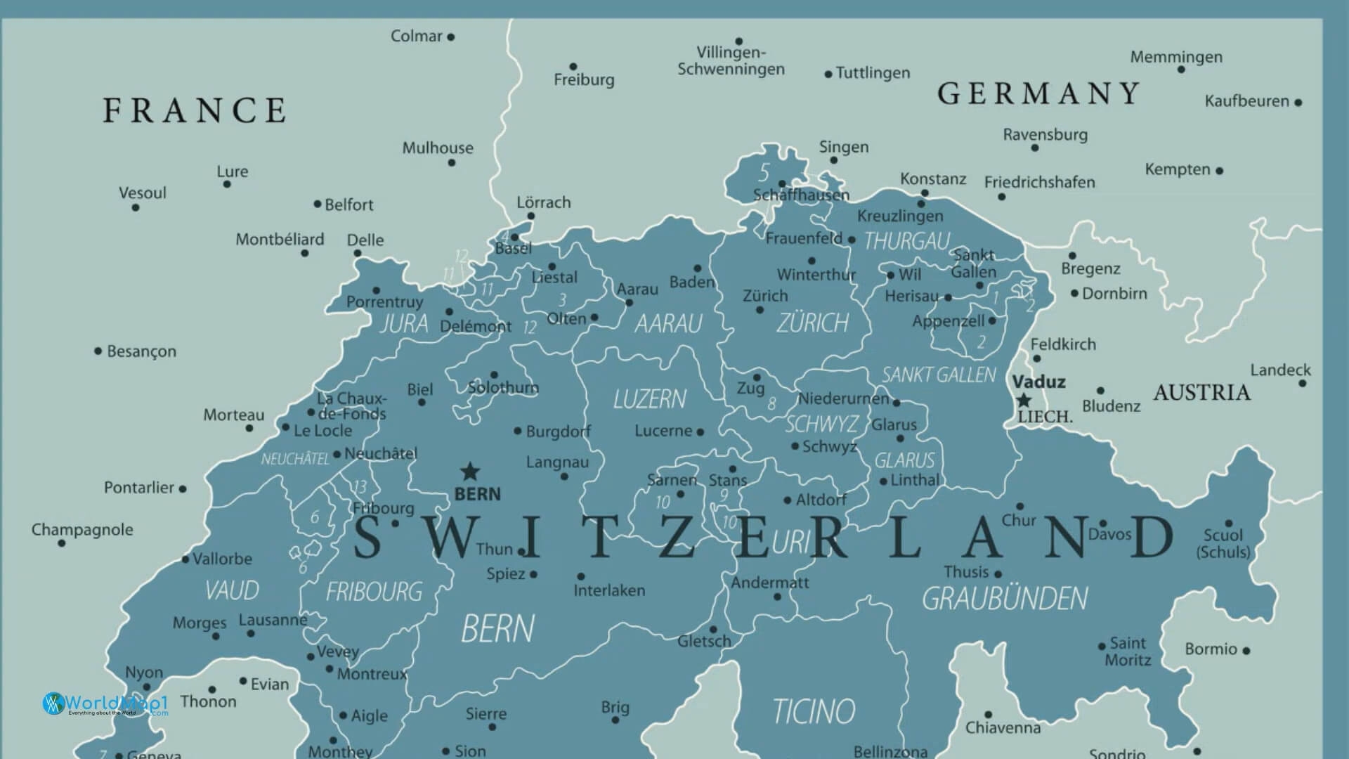 Printable Map Of Switzerland Free Printable Map