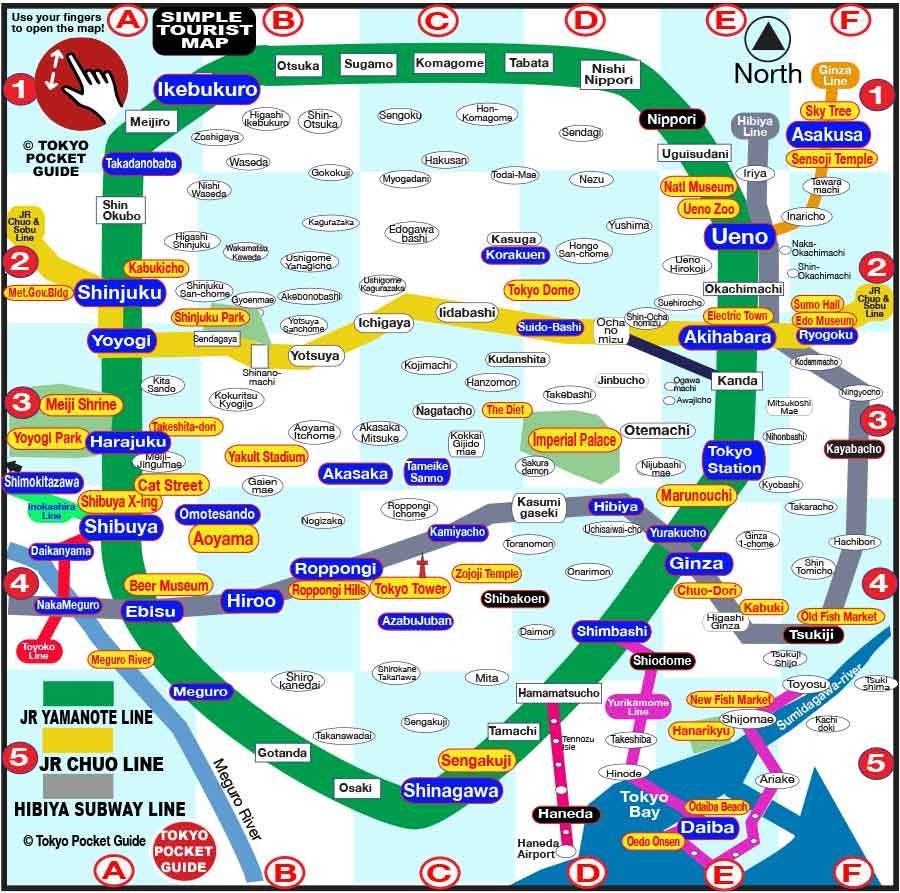 printable map of tokyo attractions