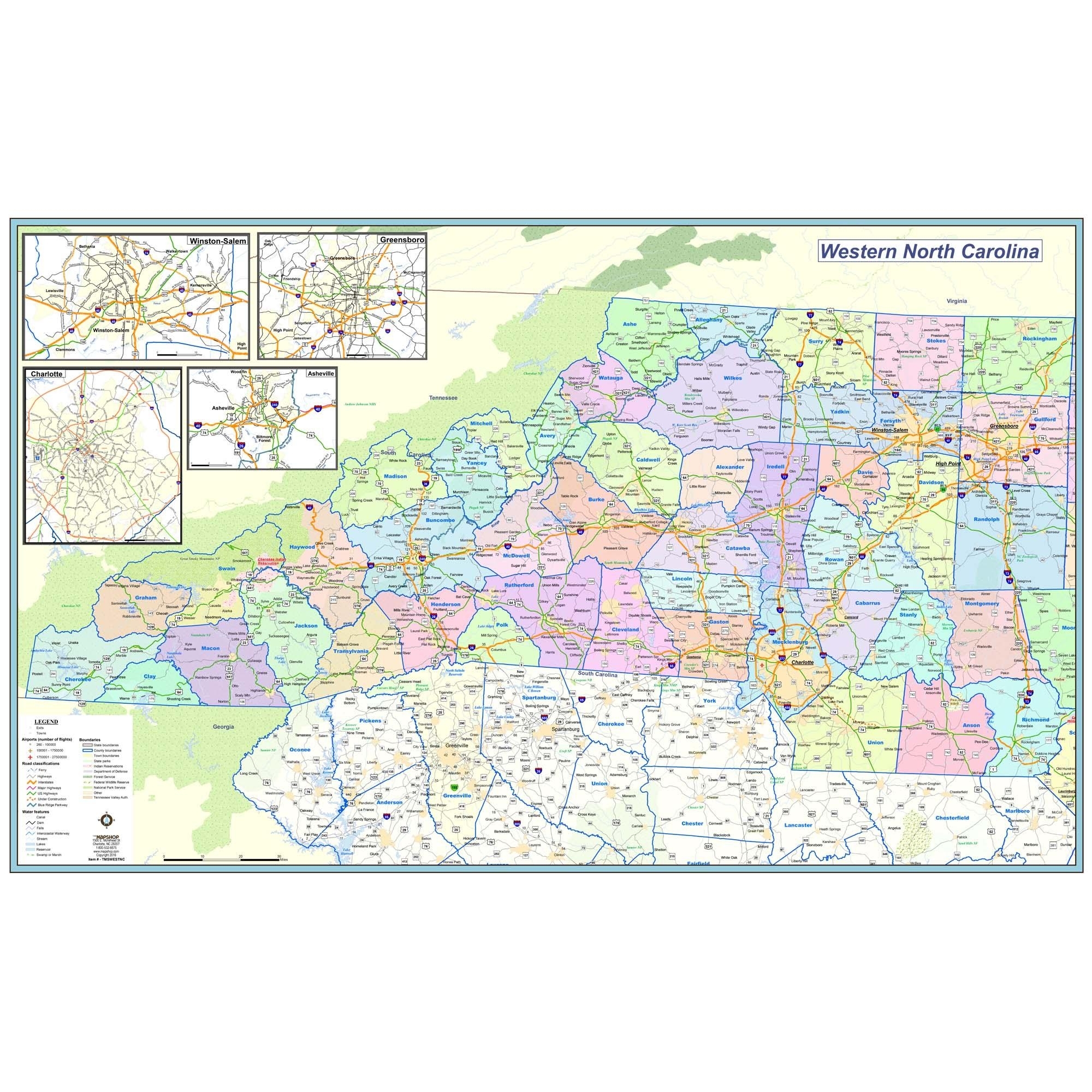 Printable Map Of Western North Carolina Free Printable Map