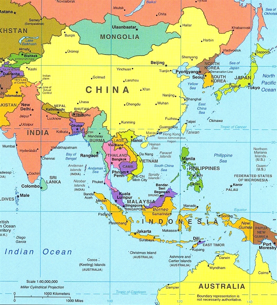 Printable Map Southeast Asia