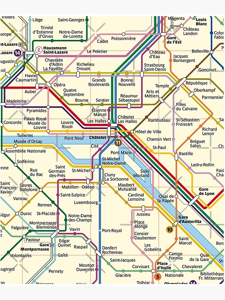 Printable Metro Map Of Paris