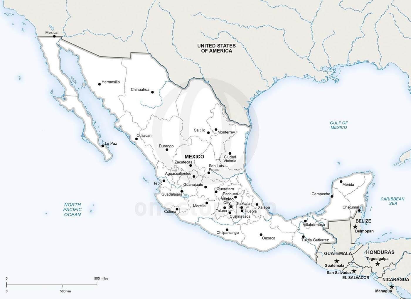 Printable Mexico Map Political Free Download And Print For You Printable Mexico Map Political Free Download And Print For You