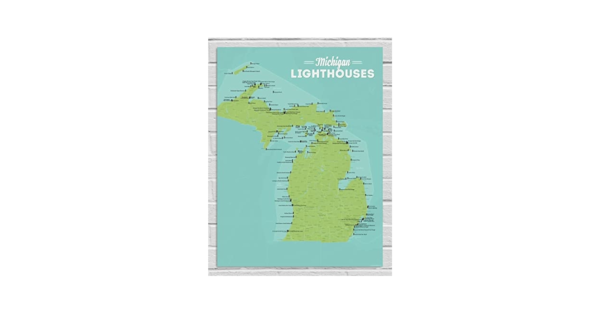 Printable Michigan Lighthouse Map Free Printable Map