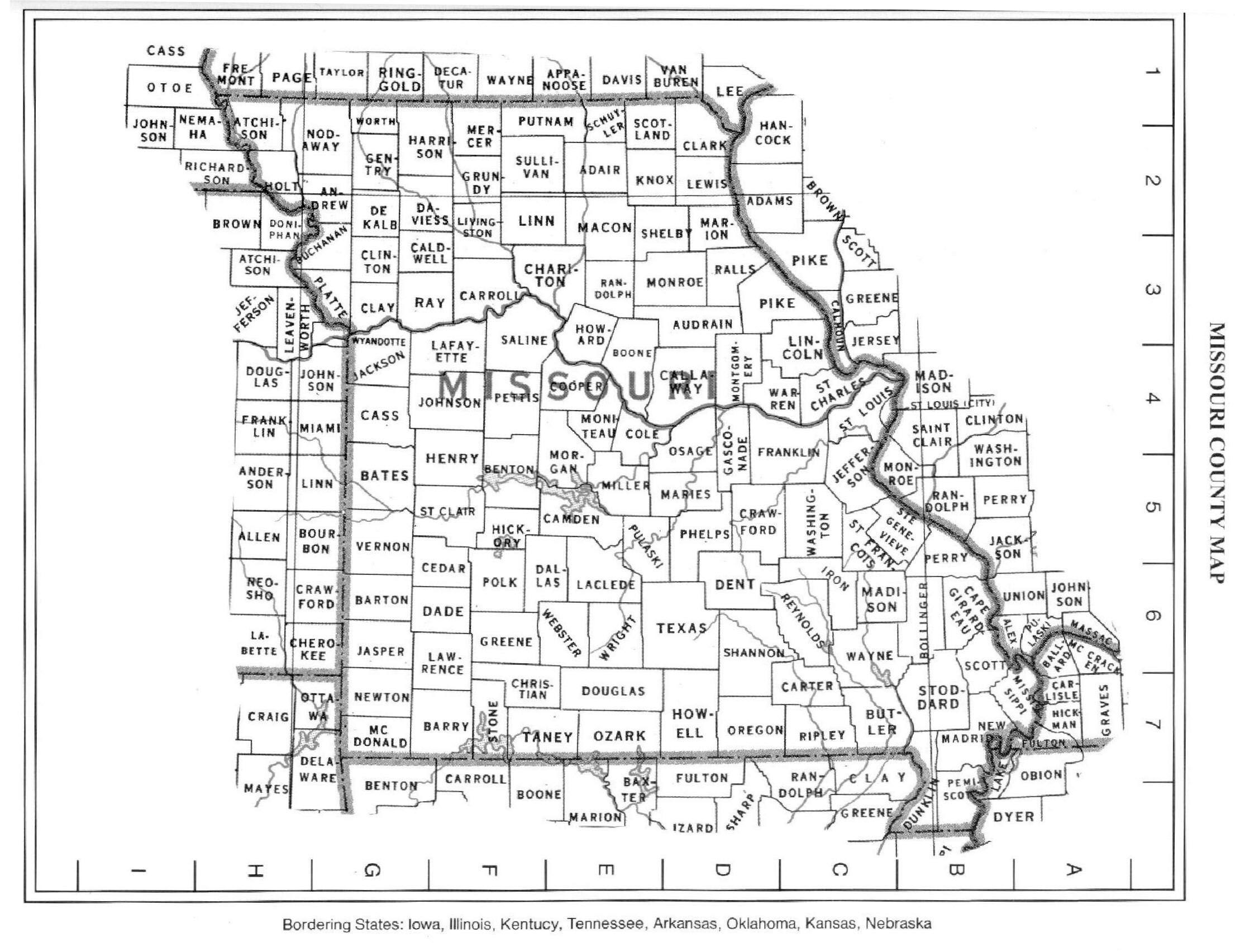 missouri county map printable
