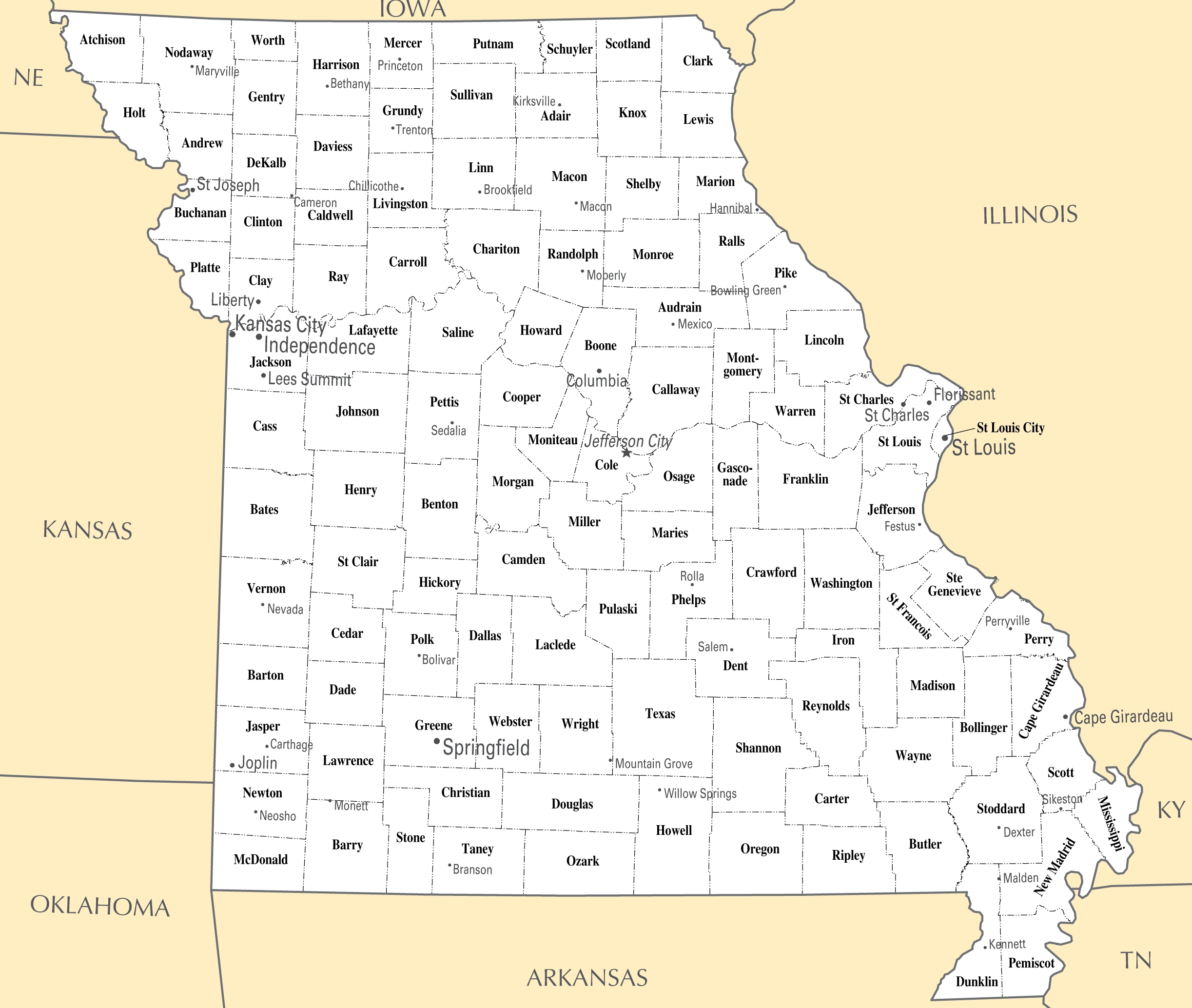 printable missouri county map