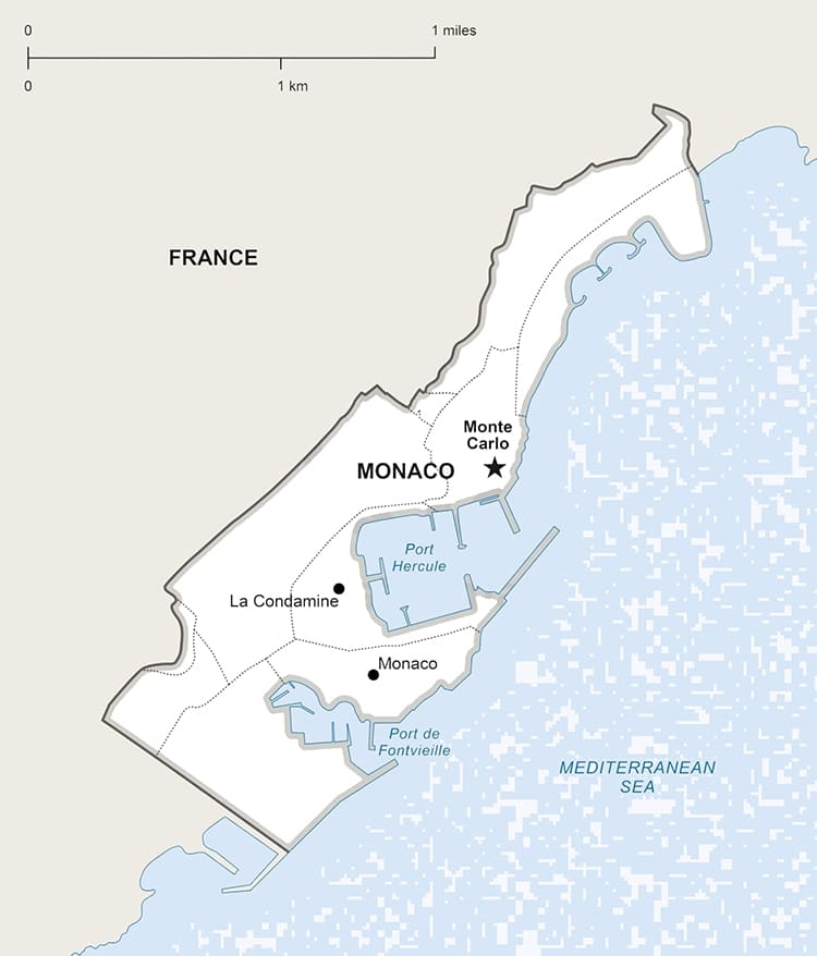 Printable Monaco France Map Free Download And Print For You 