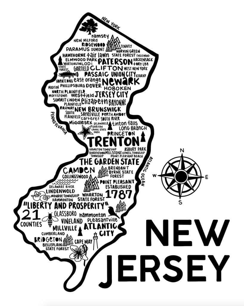 Printable New Jersey US Map Free Download And Print For You Printable New Jersey US Map Free Download And Print For You