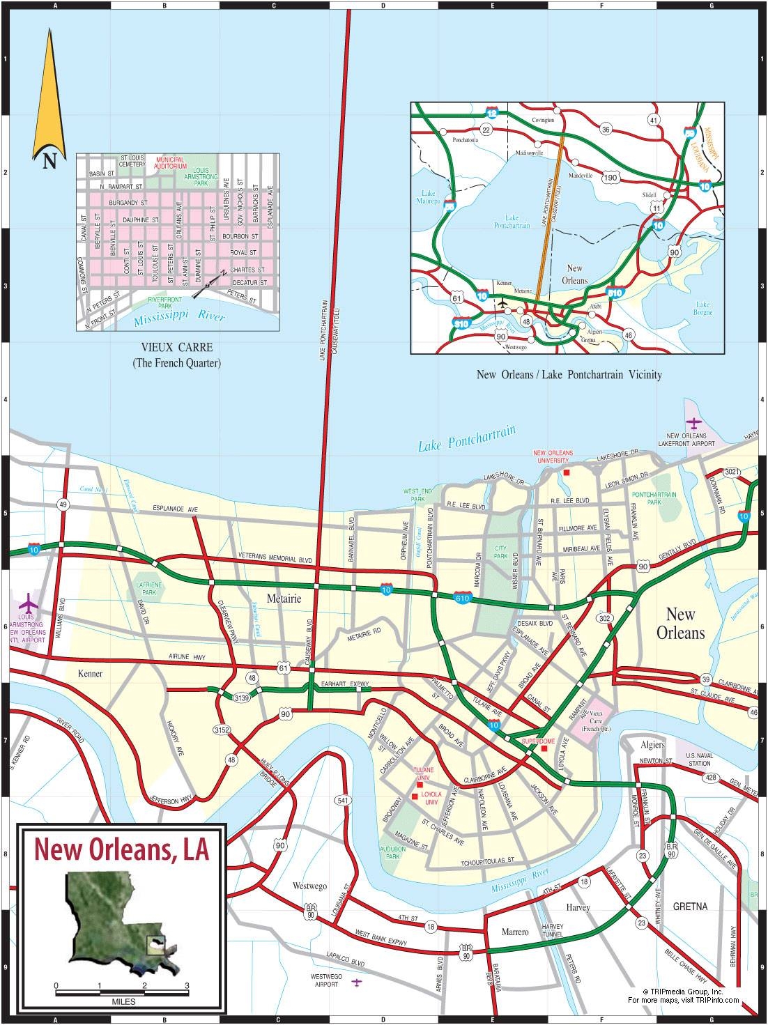 Printable New Orleans Map