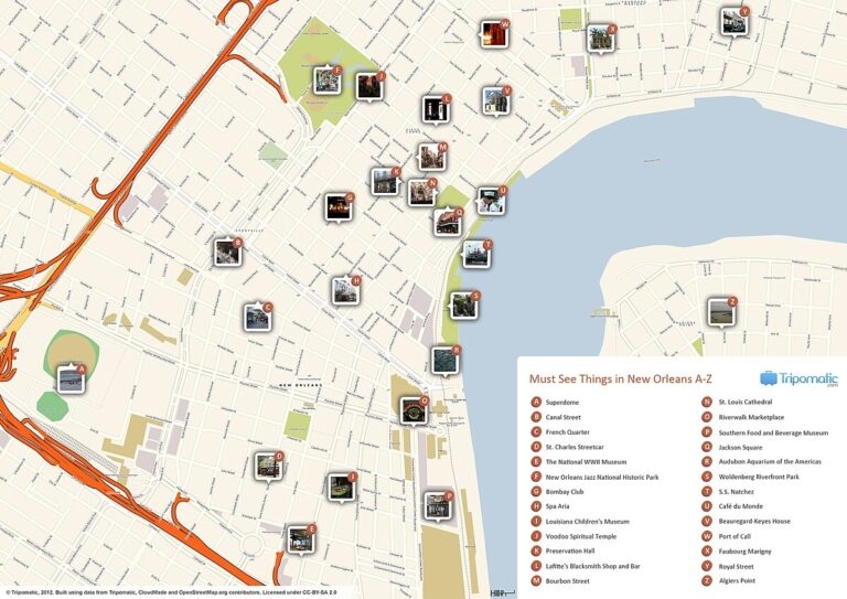 Printable New Orleans Tourist Map Free Printable Maps