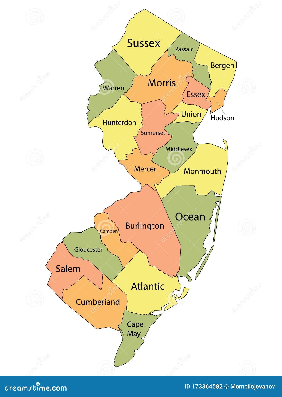 nj county map printable
