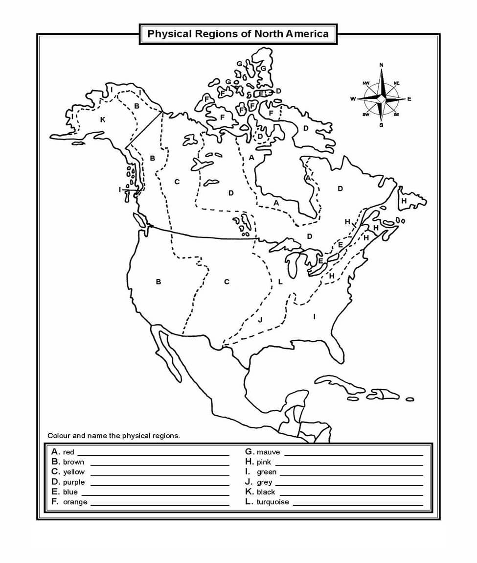 Printable North America Map Blank 4 Free Download And Print For You 