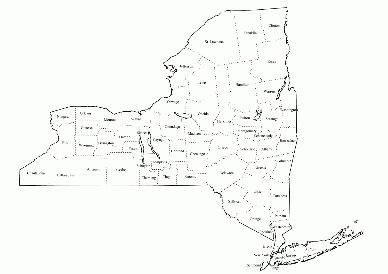 Printable Nys Map