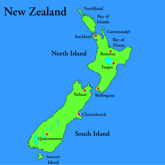 printable nz map