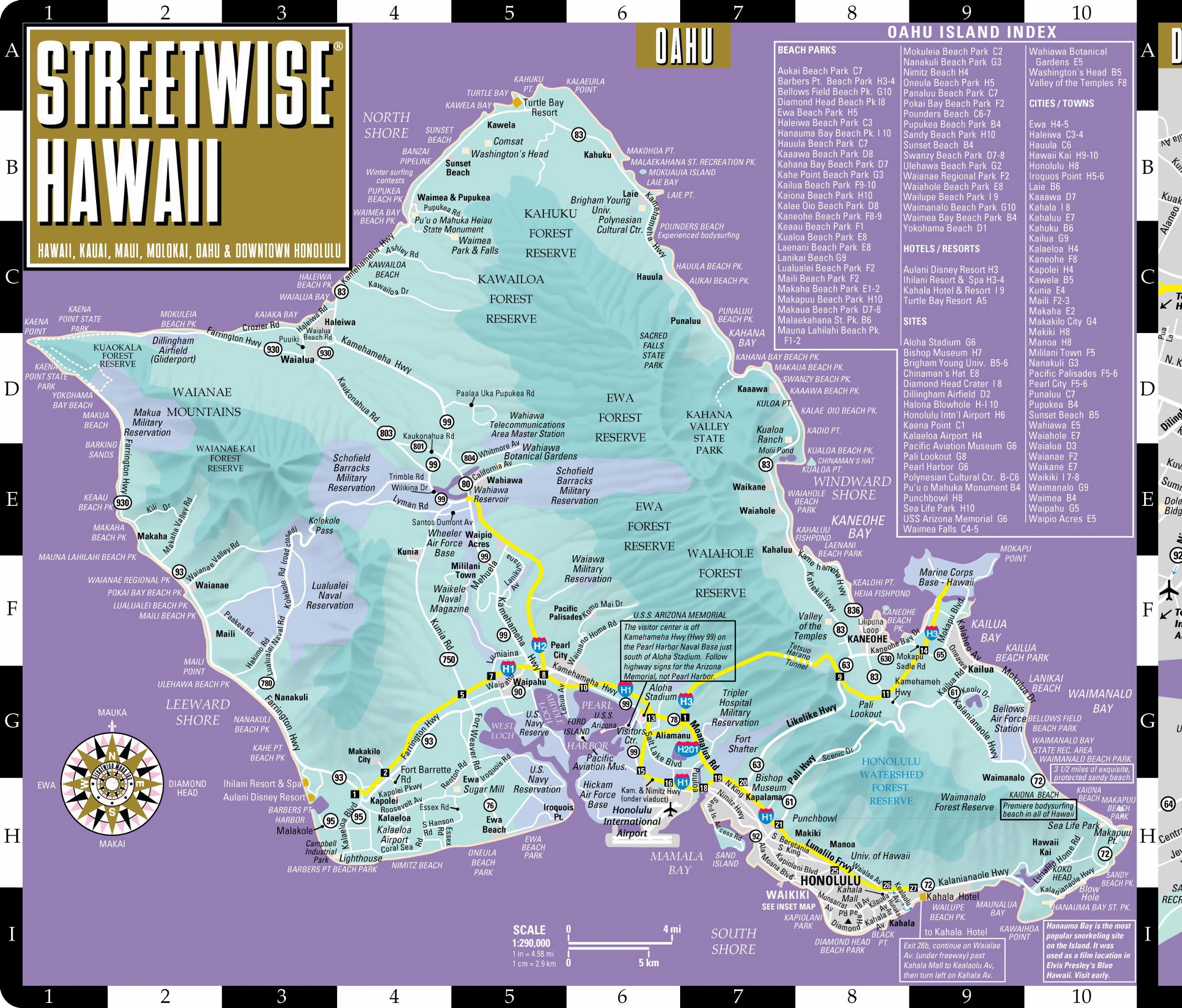 Printable Oahu Tourist Map Printable Oahu Tourist Map