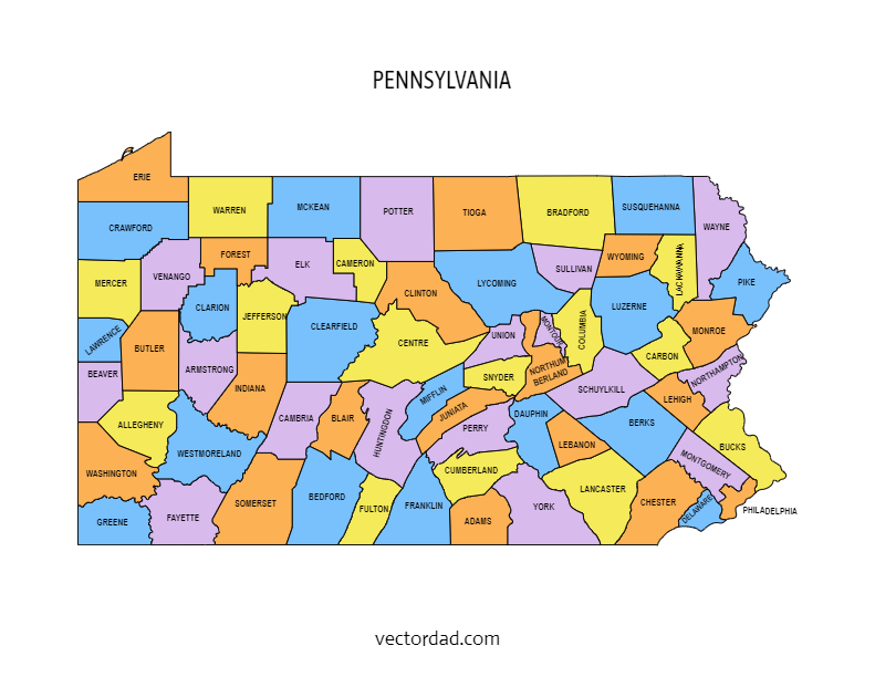 Printable Pa County Map Printable Pa County Map