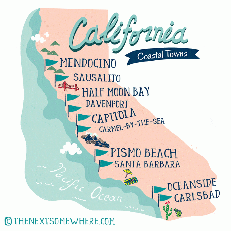 Printable Pacific Coast Highway Map Free Printable Maps