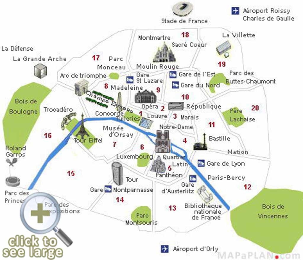 printable map of paris attractions printable map of paris attractions