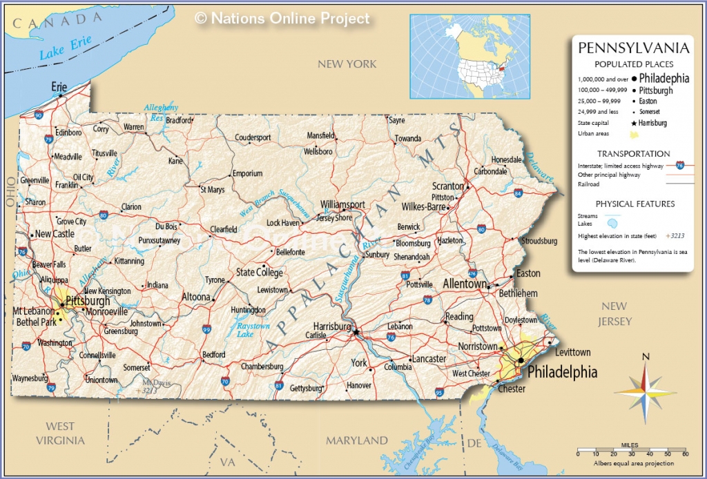 Printable Pennsylvania Map