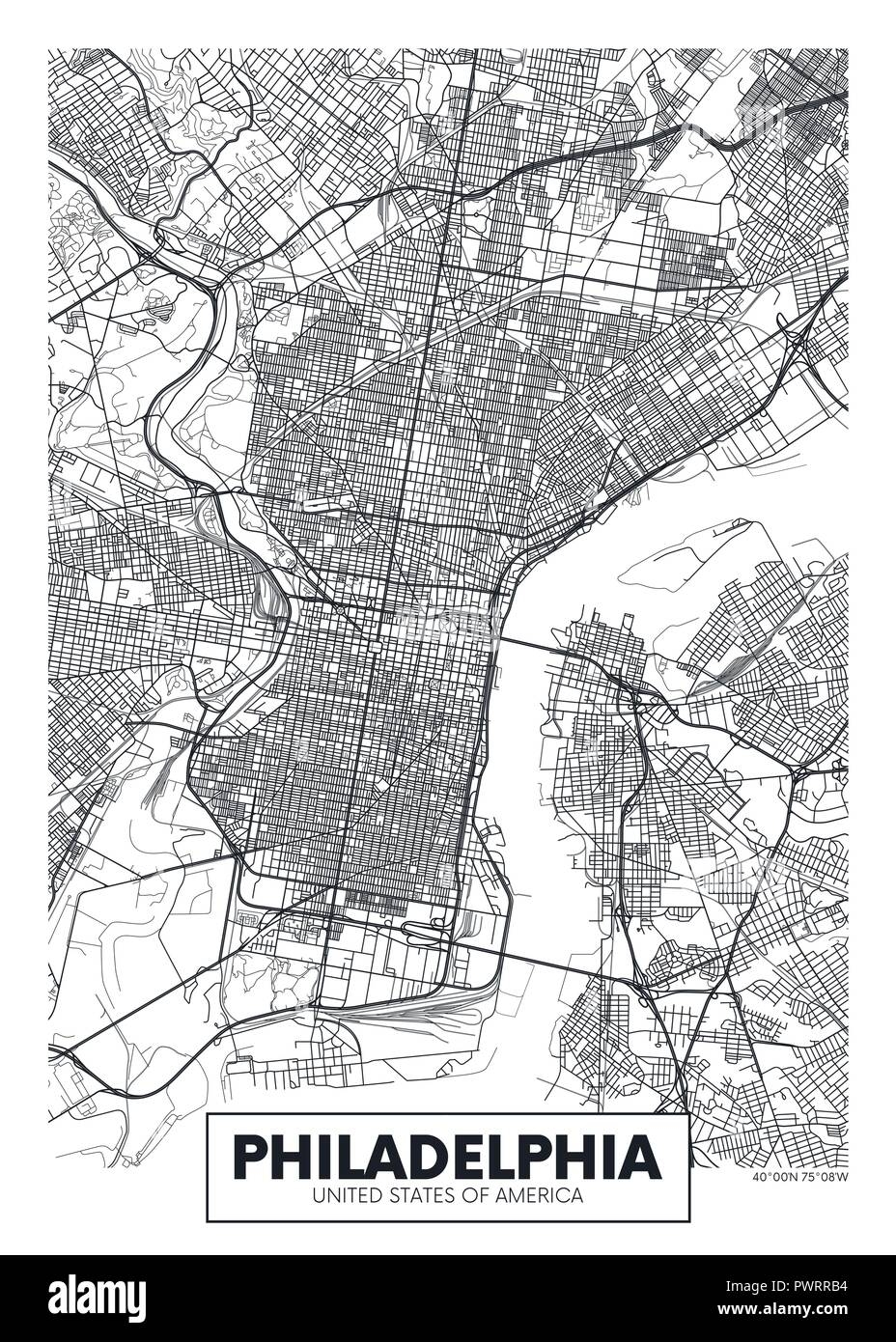Printable Philadelphia City Map Printable Philadelphia City Map