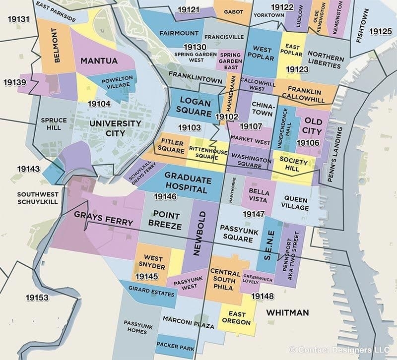 Printable Philadelphia Map Printable Philadelphia Map