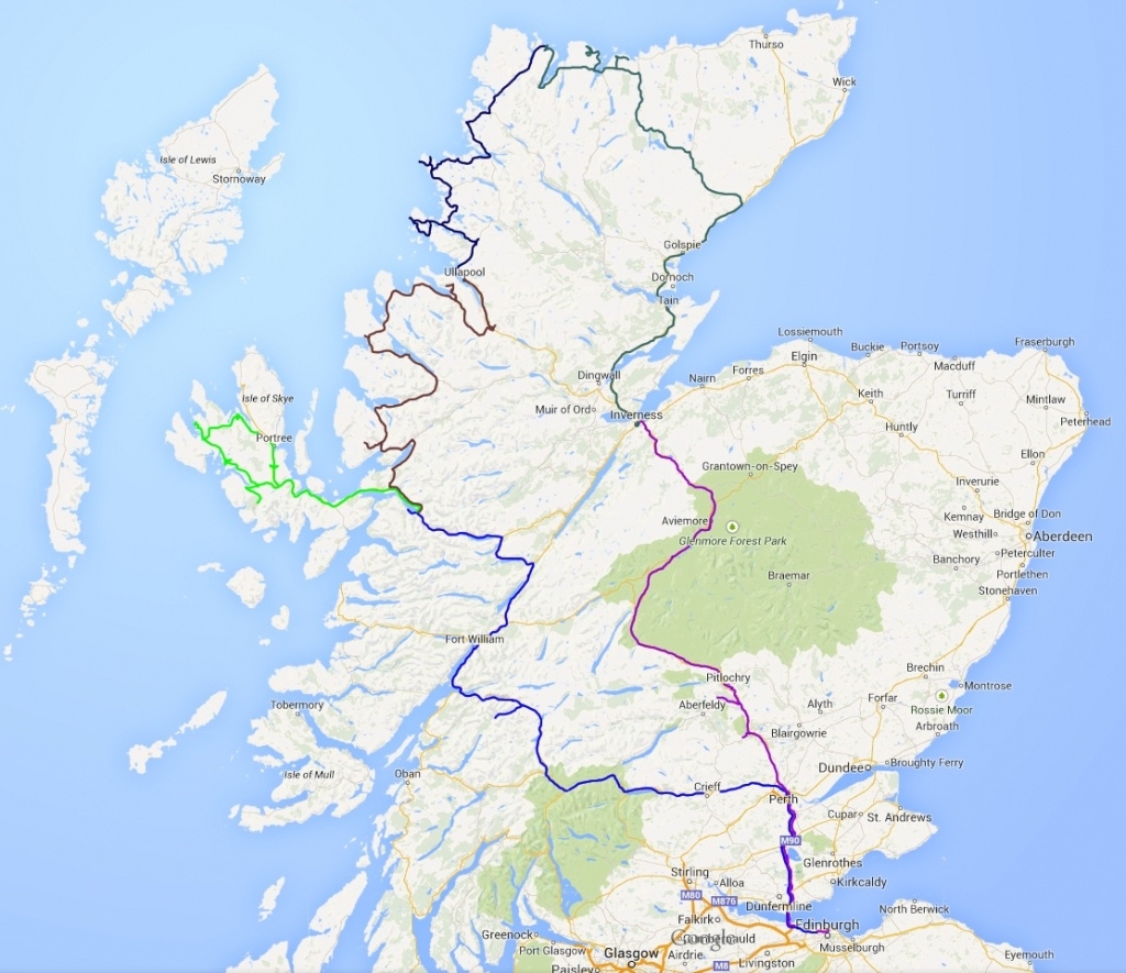 Printable Road Map Of Scotland