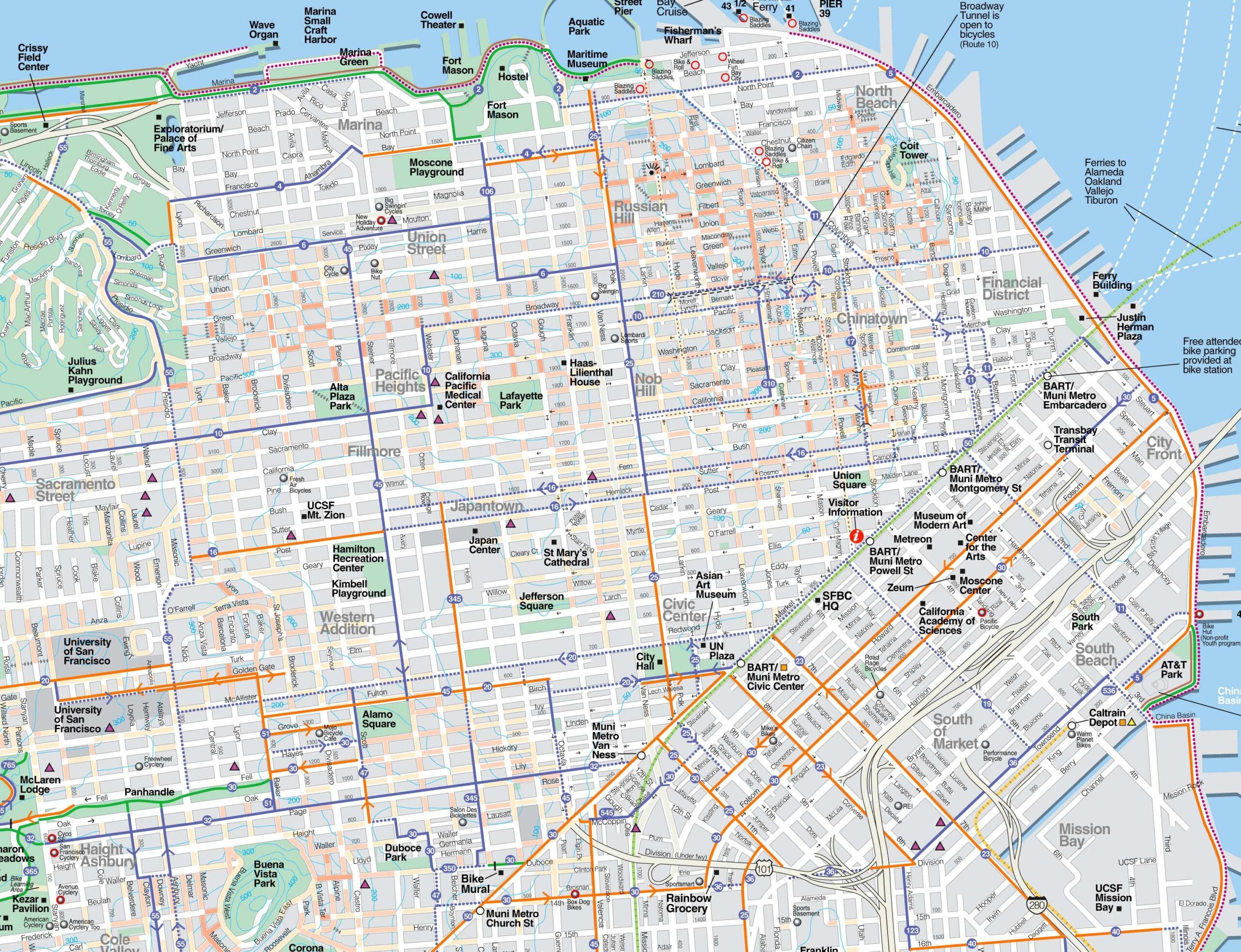 Printable San Francisco Tourist Map Printable San Francisco Tourist Map