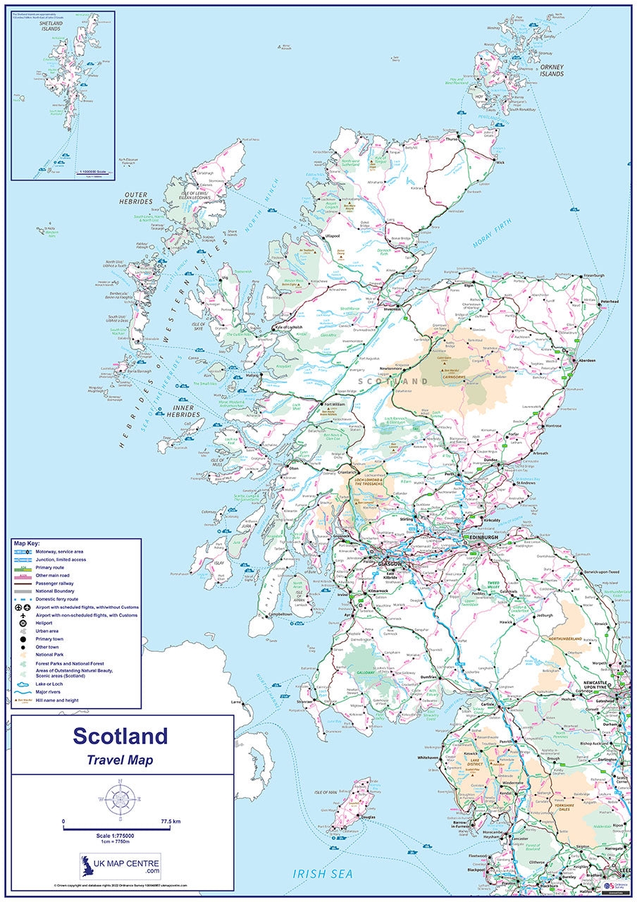 Printable Scotland Map