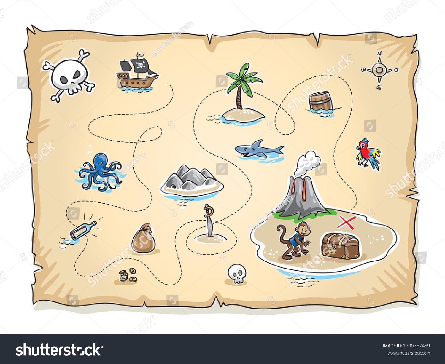 Printable Simple Treasure Map Printable Simple Treasure Map