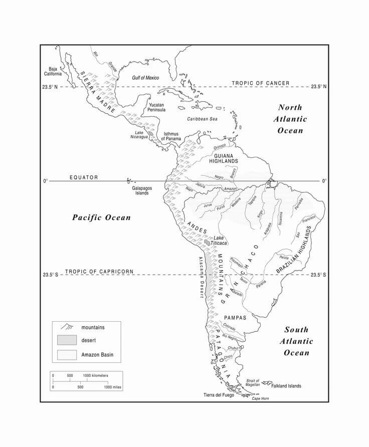 Printable South America Map Physical Free Download And Print For You Printable South America Map Physical Free Download And Print For You
