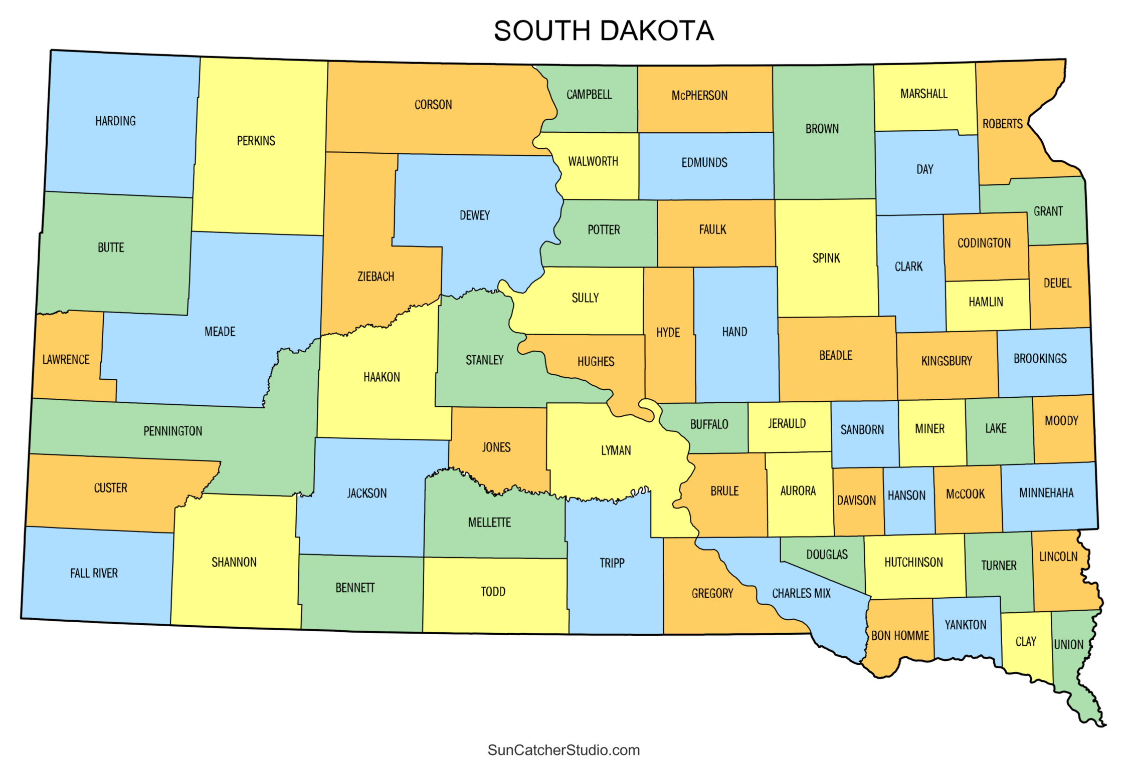Printable South Dakota Map Free Printable Map