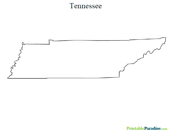 Printable State Map Of Tennessee